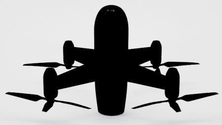 　三菱重工業が試作した迎撃ドローンのイメージ（同社提供）