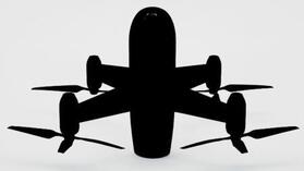 　三菱重工業が試作した迎撃ドローンのイメージ（同社提供）
