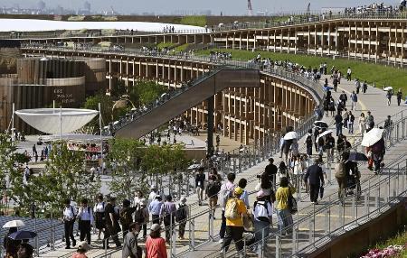 万博リング「保存すべき」８０％　来場者調査、「上れる形」支持