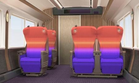 特急「しなの」内装で自然表現　ＪＲ東海、沿線イメージ