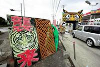 ド迫力の「虎の洗車機」＝宮崎県都城市