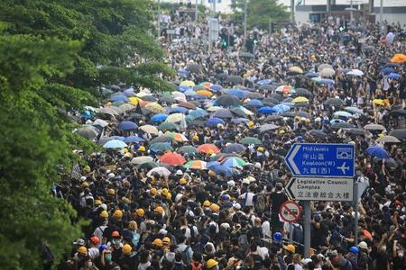 香港で行われた抗議デモ＝2019年6月12日（Lewis Tse Pui Lung/stock.adobe.com）
