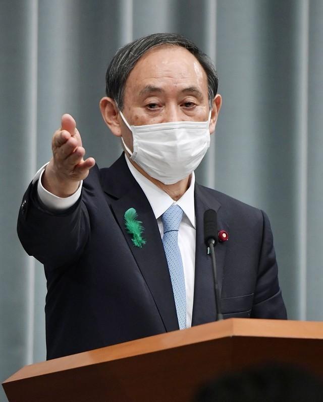 菅官房長官＝2020年4月17日撮影（提供・共同通信社）