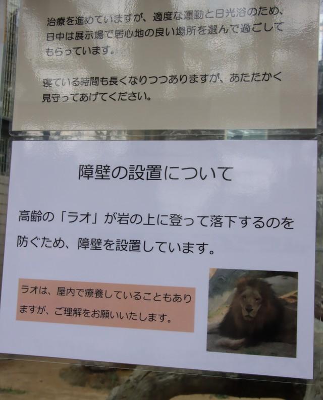 フェンス設置当時のお知らせ掲示。高齢ゆえの体調不安も以前から掲示されていました。