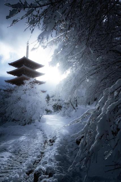 「日本と思えない絶景が広がっていた」京都の雪景色が話題　理想の光が入るまで粘った撮影者に聞いた