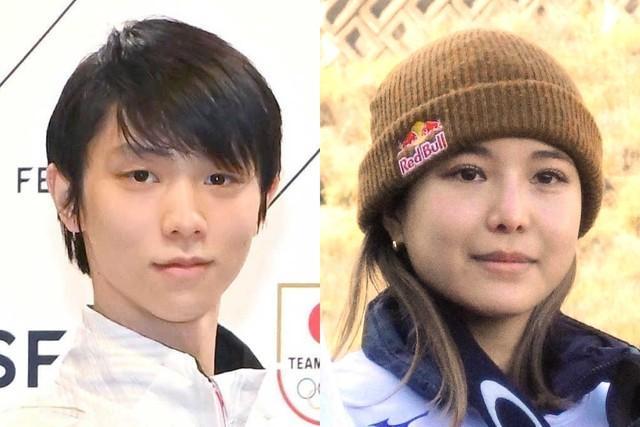 恋人にしたいオリンピック選手に選ばれた、羽生結弦選手（左）と高梨沙羅選手