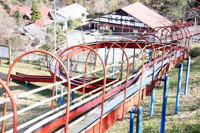 「神の森公園」のロングすべり台、全長100メートルもあるそう（写真提供：愛媛県観光物産協会）