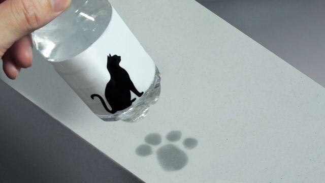 「ビチャビチャにしたくなる」猫の足跡がつくペットボトル　「めっちゃ可愛い」「天才」とSNSが絶賛