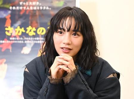 主演作「さかなのこ」について語るのんさん＝大阪市内（撮影・坂井萌香）