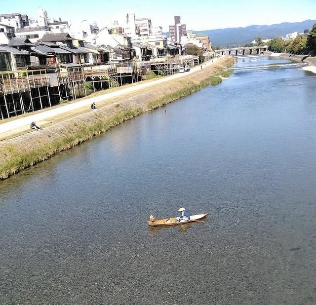 京都・四条大橋からふと鴨川をのぞき込むと…（正脇良平さん提供）