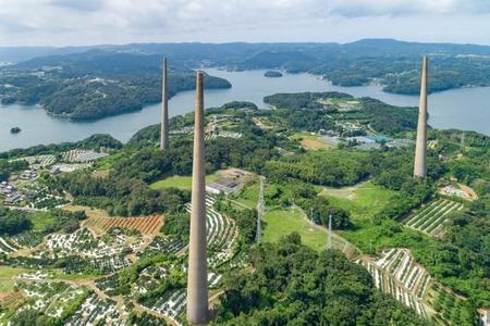 針尾送信所の空撮写真（画像提供：佐世保市教育委員会）