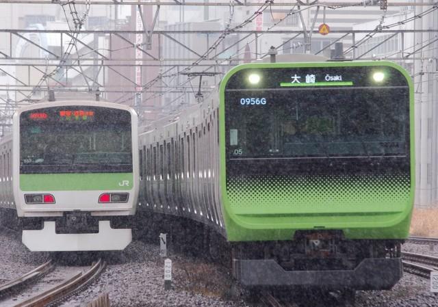 ひっきりなしに電車が行き来する東京・山手線
