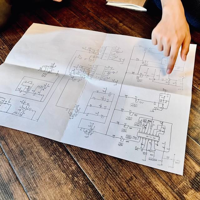 この設計図を作ったのが中学1年生？（坪井佳織さん提供）