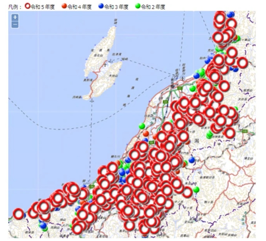 クマ、めっちゃ出没してます（https://ngt-webgis.jp/kuma/）