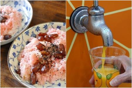北海道の「赤飯」と愛媛県にある「みかんジュースが出る蛇口」（photoAC）
