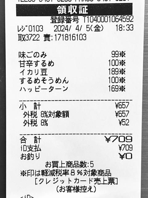 味ごのみ 甘辛するめ イカリ豆…」締めの一品まで完璧な“レシート短歌