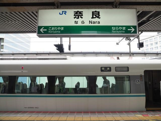 特急電車と奈良駅