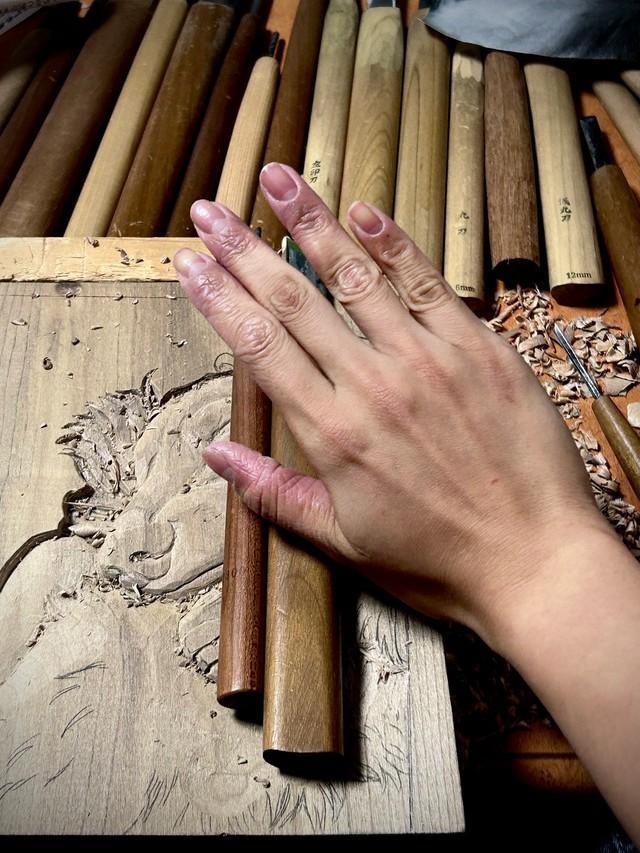 多くの人に感動を与えた濱里さんの手（濱里さん提供）