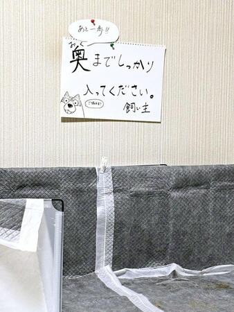 「貼り紙」を熟読する犬!? ふむふむ…真剣さ伝わる後ろ姿に「かわいすぎ」「まさかの賢さ」