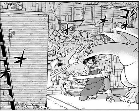 銭湯の湯沸かし器が壊れた！？薪ボイラーで奮闘する大学生とドラゴンの“風呂戦記”　全力作業のあとに待っていた「ごくらく～」【漫画】