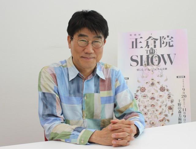 「正倉院 THE SHOW」について語る亀田誠治さん＝大阪市内（2025年4月18日撮影）
