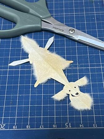 「毛皮みたいで怖い」折る前の様子(提供：キワム)