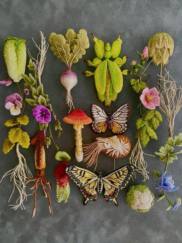 すばらしい「立体刺繍作品」が話題に（画像提供：PieniSieniさん）