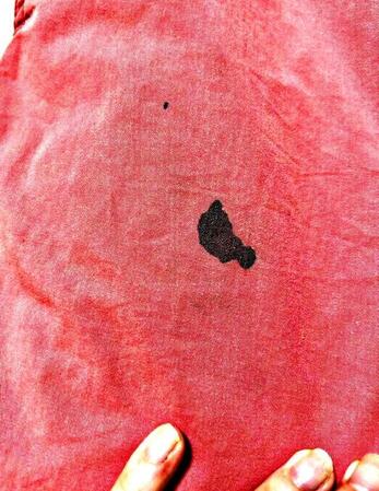 習字の授業でズボンにシミが…この後、あるキャラに変身！？（画像提供：SAKI@DIY工作用さん）