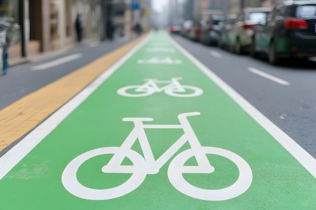 道路に設けられた自転車レーン※画像はAIが作成したイメージです（A2Z AI/stock.adobe.com）