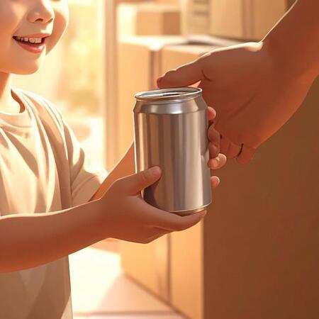 人見知りの5歳息子、作業員に缶コーヒーを渡したら→翌日、ドアに手紙が……家族の”宝物”に