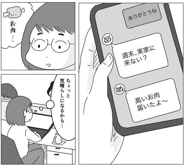 お肉を食べに実家へ（まるいがんもさん提供）