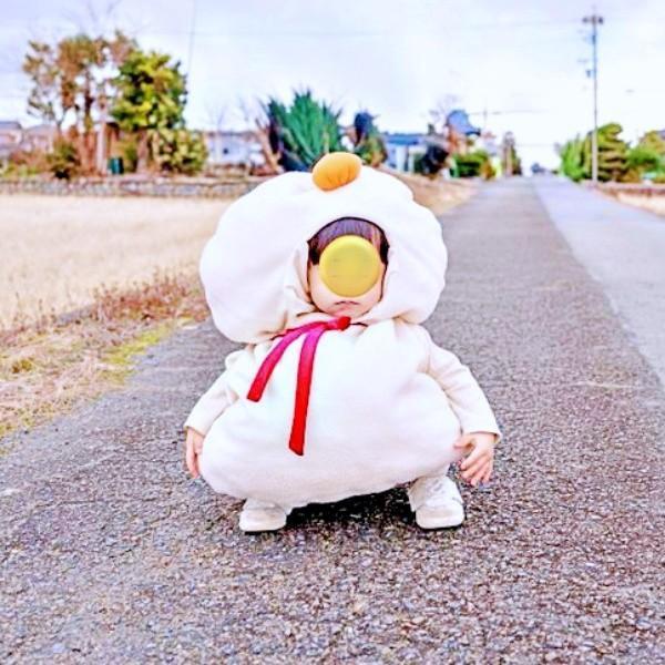 思わず二度見！ 息子さんの鏡餅コスが話題に（画像提供：のっさん R6 9:3さん）