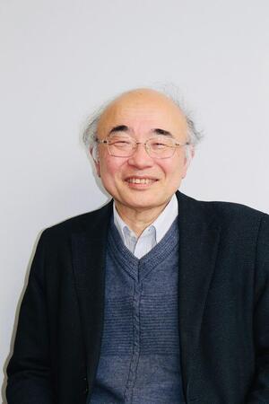 京都大学の廣岡博之名誉教授（京都市西京区、京都大学ローム記念館）
