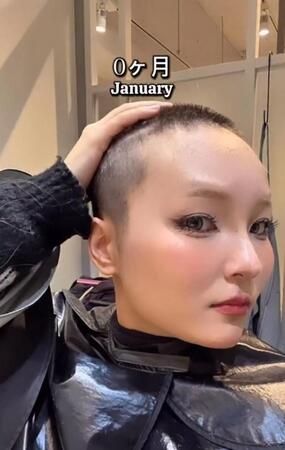 ブロンド維持に2カ月2万円…美容代に悩む女性が“坊主頭”に　1年かけて髪を伸ばした変化を動画に「髪が伸びるのがこんなに嬉しいのは人生初めて」