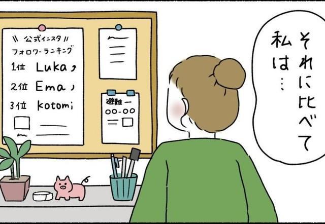 人気者に比べて成績が目立たない自分…（ウクさん提供）