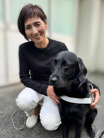 3代目となる盲導犬・ステラが今の相棒（写真提供=セアまり。以下同）