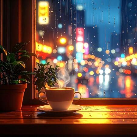雨降る夜　※画像はAIが生成したイメージです（Odagiri/stock.adobe.com）