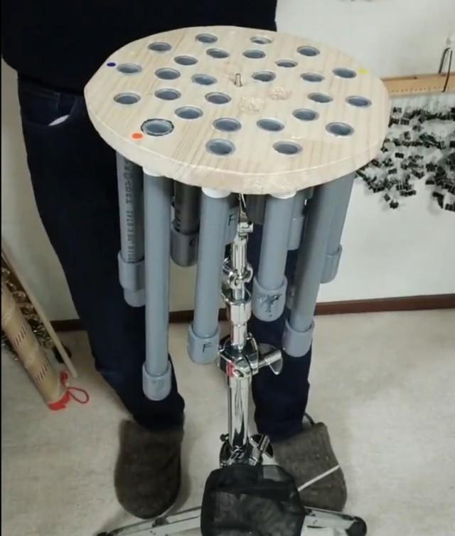 どの楽器にも似ていない謎の楽器（創さん提供）