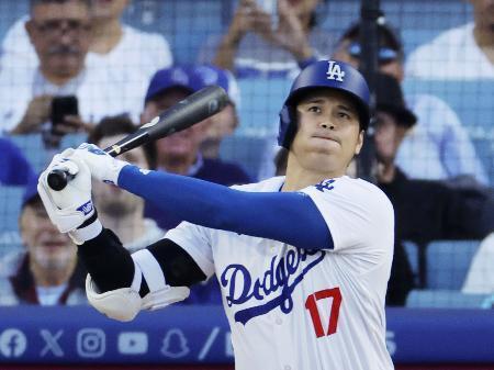 　米大リーグ、ドジャースの大谷翔平（共同）