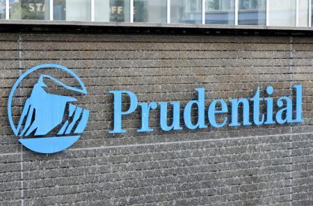 　プルデンシャル生命保険のロゴ＝１６日、東京都千代田区