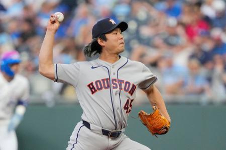 　ロイヤルズ戦に先発したアストロズ・今井＝カンザスシティー（ロイター＝共同）