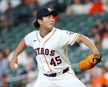 　マーリンズ戦に先発したアストロズ・今井＝ヒューストン（ロイター＝共同）