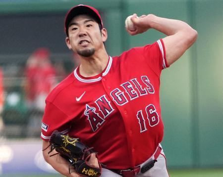 　パイレーツ戦に先発し、６回を５安打無失点で今季初勝利を挙げたエンゼルス・菊池＝ピッツバーグ（ＡＰ＝共同）