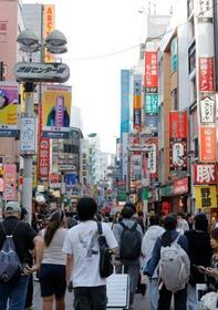 　軒を連ねる飲食店＝１０日、東京・渋谷