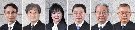 　（左から）今崎幸彦氏、尾島明氏、宮川美津子氏、石兼公博氏、平木正洋氏、中村慎氏