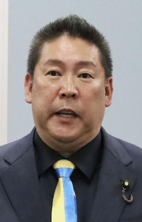 Ｎ党の立花党首を書類送検　他党候補への付きまとい容疑で