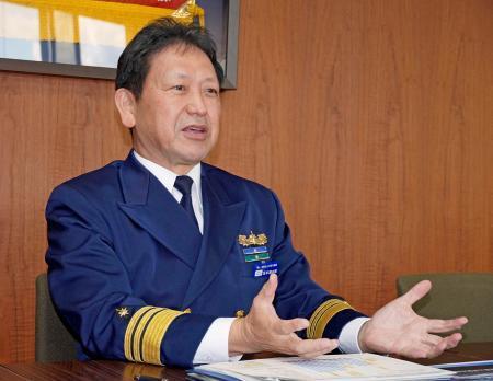 尖閣情勢「極めて深刻」　坂本１１管区海上保安本部長