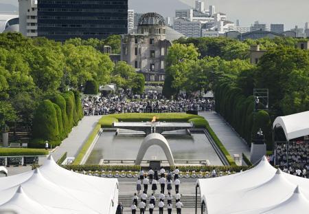 　平和記念式典が営まれた広島市の平和記念公園＝２０２５年８月