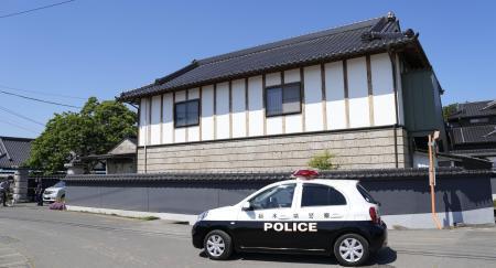 　栃木県上三川町で起きた強盗殺人事件の現場＝５月
