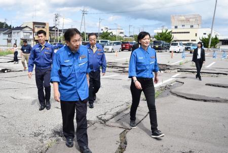 立民４候補が石川県視察　「予算を存分に復興のため使う」